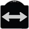 Signmission Bidirectional Arrow Black Heavy-Gauge Aluminum Architectural Sign, 18" x 18", BS-1818-24312 A-DES-BS-1818-24312 - alternate 1